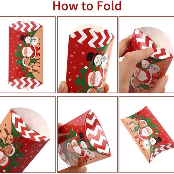 Christmas Pillow Boxes Set of 10 - Picture 3 of 5